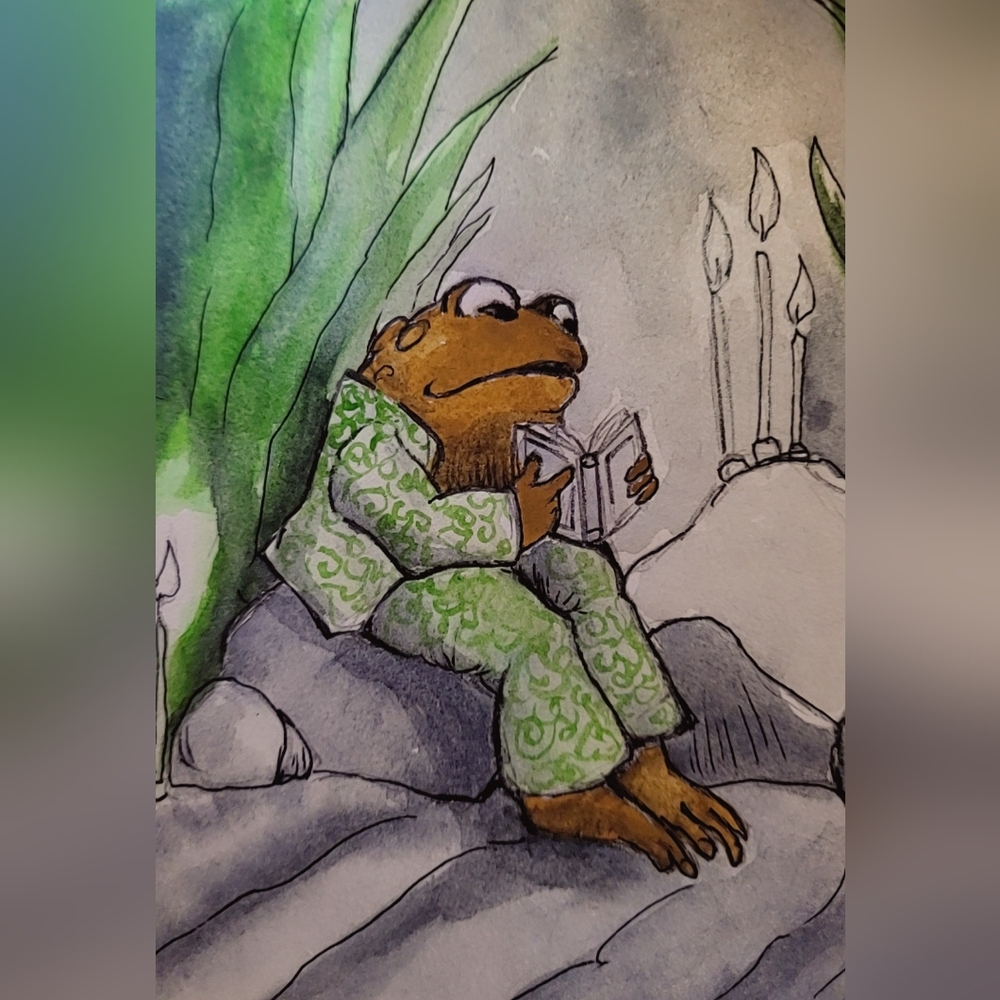 Frog and Toad watercolor paintings 6×4